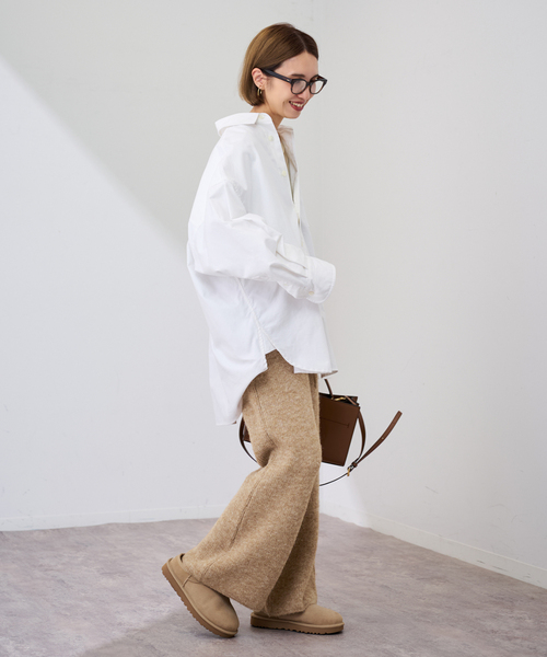 FRAMeWORK（フレームワーク）の「≪手洗い可≫ファーニットパンツ（その他パンツ・レディース・キャメル/チャコールグレー・38/36）」の8枚目の写真