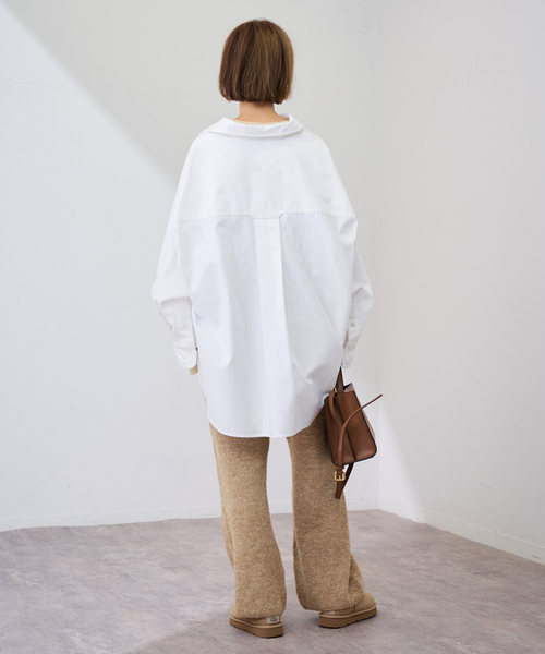 FRAMeWORK（フレームワーク）の「≪手洗い可≫ファーニットパンツ（その他パンツ・レディース・キャメル/チャコールグレー・38/36）」の9枚目の写真