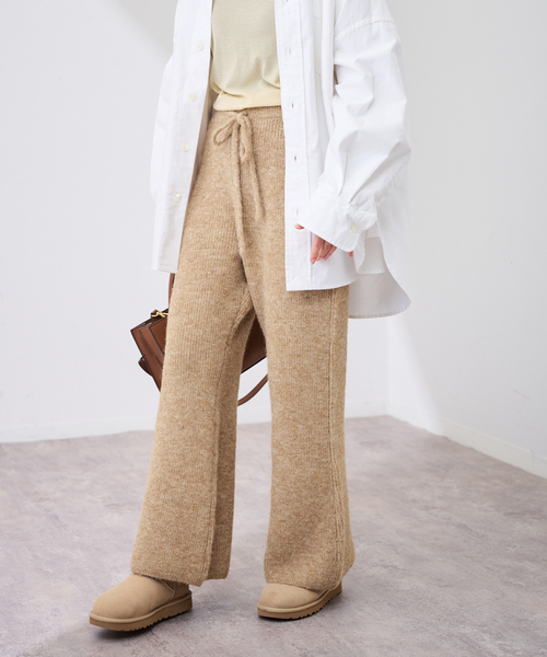 FRAMeWORK（フレームワーク）の「≪手洗い可≫ファーニットパンツ（その他パンツ・レディース・キャメル/チャコールグレー・38/36）」の11枚目の写真