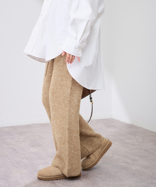 FRAMeWORK（フレームワーク）の「≪手洗い可≫ファーニットパンツ（その他パンツ・レディース・キャメル/チャコールグレー・38/36）」の13枚目の写真