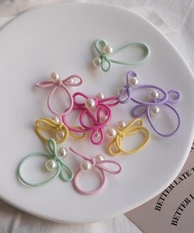 Bambin（ボンバン）の「【 Bambin / ボンバン 】 リボン ハート ヘアゴム  10個セット（ヘアゴム）」