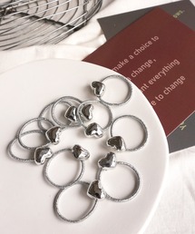 Bambin（ボンバン）の「【 Bambin / ボンバン 】 リボン ハート ヘアゴム  10個セット（ヘアゴム）」