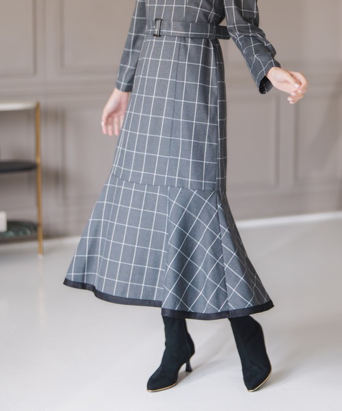 MISCH MASCH(ミッシュマッシュ)の「ウィンドペンチェックワンピース(ワンピース・レディース・ブラック/グレー・S/M)」の9枚目の写真
