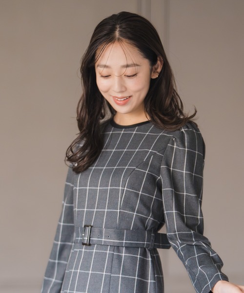 MISCH MASCH(ミッシュマッシュ)の「ウィンドペンチェックワンピース(ワンピース・レディース・ブラック/グレー・S/M)」の7枚目の写真