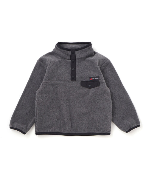 BeBe(ベベ)の「【POLARTEC(ポーラテック)】フリースパイピングハイネックプルオーバー(スウェット・キッズ・グレー/ブルー・140cm/130cm/150cm)」の8枚目の写真