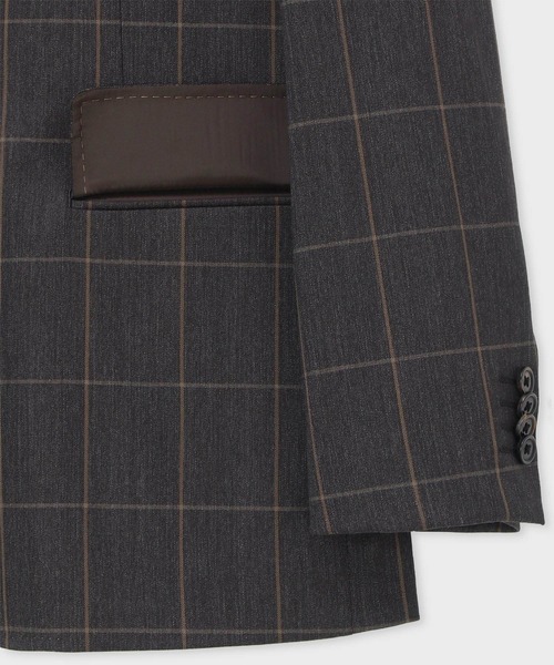 Paul Smith（ポールスミス）の「ウィンドウペーン シングル2ボタンジャケット / 253162 2339F（テーラードジャケット・メンズ・チャコールグレー/ネイビー・SMALL/MEDIUM/LARGE/X-LARGE/L2）」の7枚目の写真