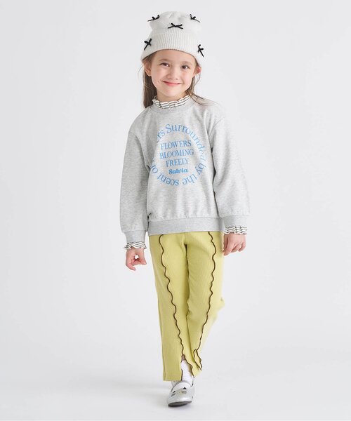 apres les cours（アプレレクール）の「【吸湿発熱/WEB限定】あったかメローフレアレギンス（その他パンツ・キッズ・ブラウン/イエロー/ブルー/アイボリー・80/90/100/110/120/130）」の8枚目の写真