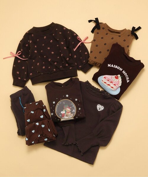 apres les cours（アプレレクール）の「【吸湿発熱/WEB限定】あったかメローフレアレギンス（その他パンツ・キッズ・ブラウン/イエロー/ブルー/アイボリー・80/90/100/110/120/130）」の11枚目の写真