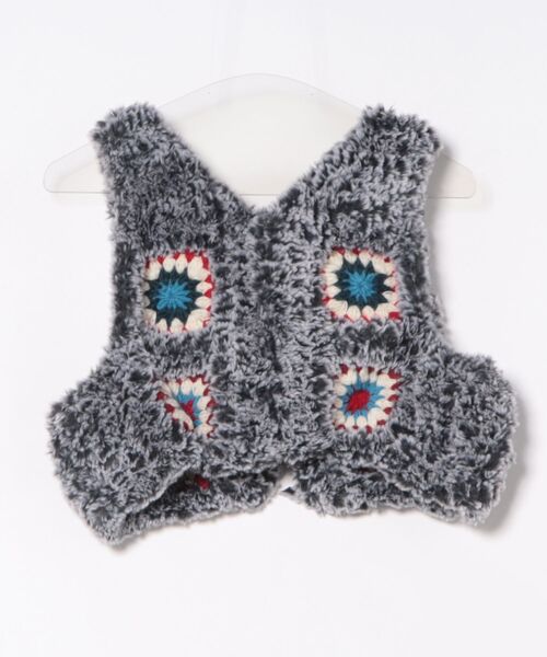 チャイハネ（チャイハネ）の「【チャイハネ】クロロナショートベスト（ベスト・レディース・ブラウン/ホワイト/ダークグレー・FREE）」の4枚目の写真