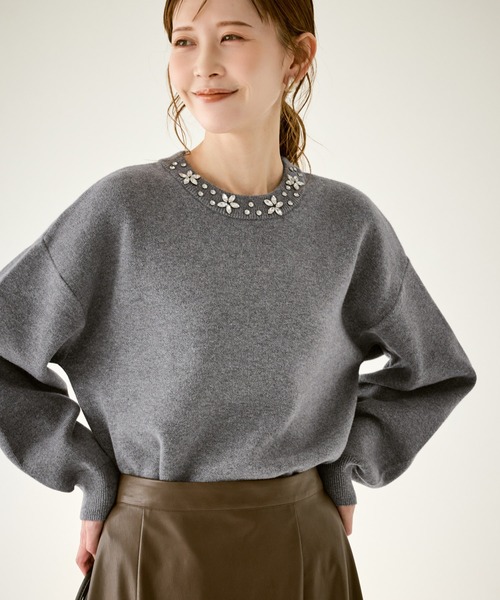 セール】ビジューニットプルオーバー（ニット/セーター）｜ROPE