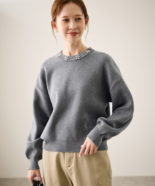 ビジューニットプルオーバー（ニット/セーター）｜ROPE' PICNIC（ロペ