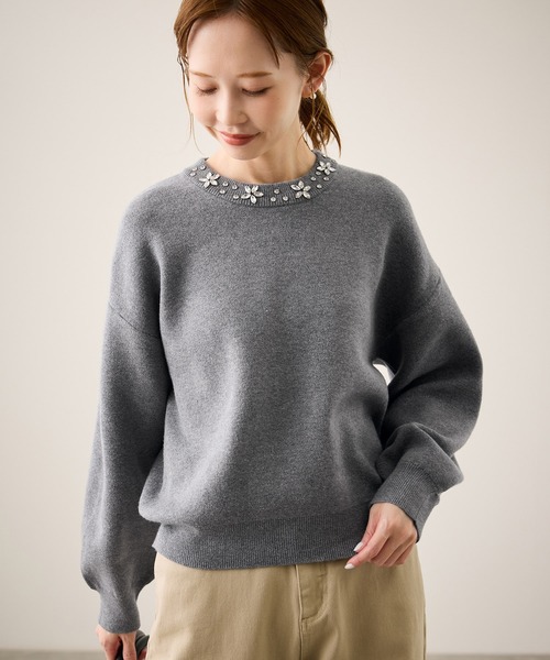 ROPE グレーのニット RUNAWAY ROPE SWEATER – Wendy's Boutique