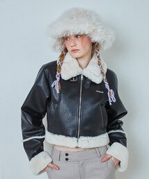 Buckle Crop Mustang Jacket_Black