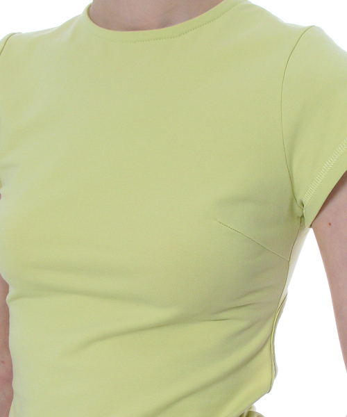 PARTIMENTO WOMEN（パルティメントウィメン）の「バックボタンアップショートスリーブTシャツ_レモン（Tシャツ/カットソー・レディース・その他・SMALL/MEDIUM）」の9枚目の写真