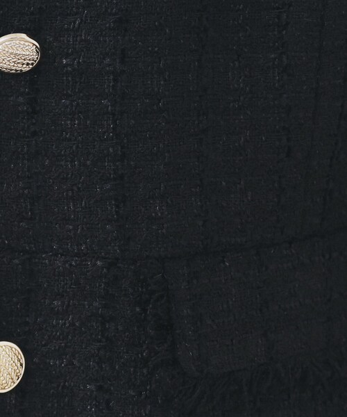 index（インデックス）の「ファンシーツイードペプラムジレ【洗える】（ベスト・レディース・ブラック/ベージュ系その他7/ブラック系3・42/40/38/36）」の9枚目の写真