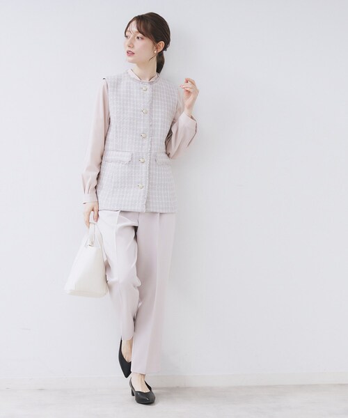 index（インデックス）の「ファンシーツイードペプラムジレ【洗える】（ベスト・レディース・ブラック/ベージュ系その他7/ブラック系3・42/40/38/36）」の17枚目の写真