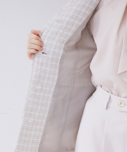 index（インデックス）の「ファンシーツイードペプラムジレ【洗える】（ベスト・レディース・ブラック/ベージュ系その他7/ブラック系3・42/40/38/36）」の18枚目の写真