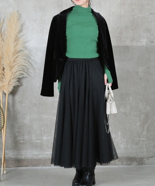 CLOVER DEPOT(クローバーデポ)の「素肌タッチリブタートルニット(CLOVER DEPOT)(ニット/セーター・レディース・スカイブルー/ブラック/ライトグリーン/ホワイト/ベージュ/ダークグレー/ブラウン・FREE)」の9枚目の写真