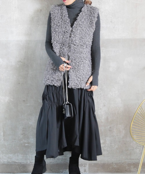 CLOVER DEPOT(クローバーデポ)の「素肌タッチリブタートルニット(CLOVER DEPOT)(ニット/セーター・レディース・スカイブルー/ブラック/ライトグリーン/ホワイト/ベージュ/ダークグレー/ブラウン・FREE)」の18枚目の写真