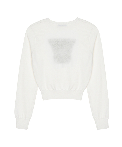 NICK&NICOLE(ニックアンドニコール)の「BOLD BUTTERFLY JAQUARD KNIT_IVORY(ニット/セーター・レディース・その他・FREE)」の5枚目の写真