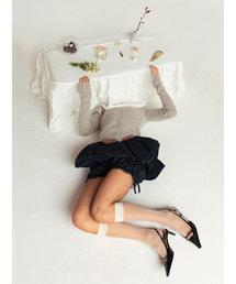 BUBBLE BLOOMER SKIRT (NAVY)