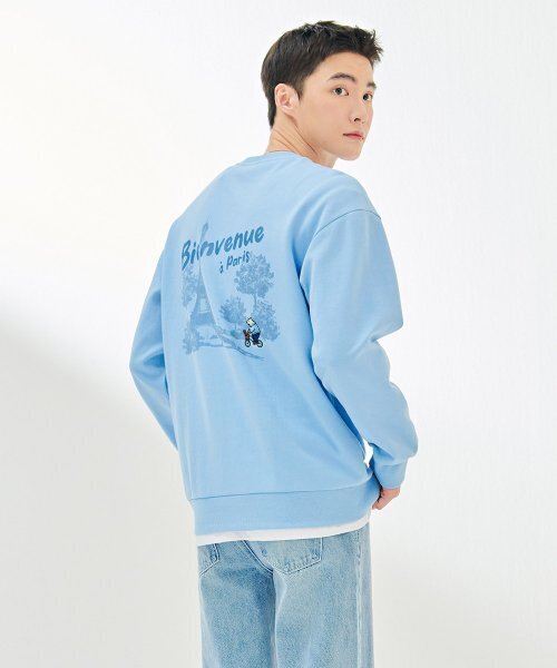 CHASECULT（チェイスカルト）の「共用キャラクタースウェットTシャツ-DARU5133B0D（スウェット・メンズ・スカイブルー・90/95/105/100）」の4枚目の写真