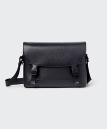 MUSINSA STANDARD(VTX^_[h)Synthetic Leather Solid Messenger Bag [Black](bZW[obO)