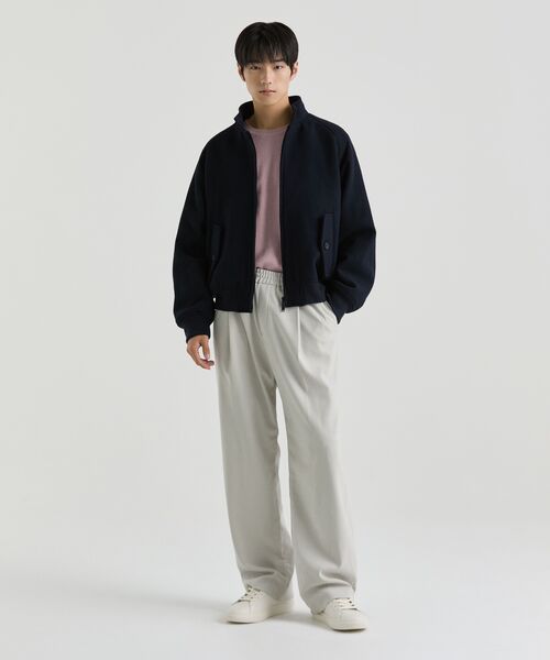 MUSINSA STANDARD（ムシンサスタンダード）の「ブラシドワンタックワイドバンディングパンツ [ダスティクリーム]（スラックス・メンズ・その他・36/34/32/30/26/28/40/38/42）」の5枚目の写真