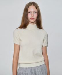 SINOON（シヌーン）の「Rabbit Tie Half Sleeve Turtleneck Knit (Cream)（ニット/セーター）」