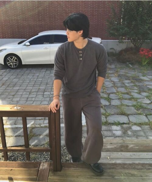 TOFFEE(トフィー)の「バルーンフィットピグメントスウェットパンツ (ブラウン)(スウェットパンツ・メンズ・その他・SMALL/MEDIUM/LARGE/X-LARGE)」の9枚目の写真