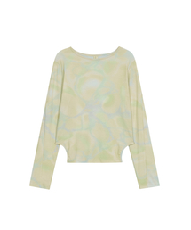 Marbling Cut Out T-Shirt [Yellow]