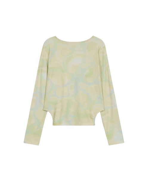TYPESERVICE（タイプサービス）の「Marbling Cut Out T-Shirt [Yellow]（Tシャツ/カットソー・レディース・その他・FREE）」の2枚目の写真