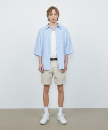 VTWO（ブイツー）の「ソリッドリネンオーバーサイズシャツジャケット_スカイブルー（その他アウター）」