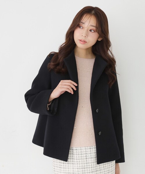 日本製】スタンドカラーのショート丈コート（その他アウター）｜COUP