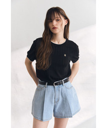 BRILLEMONTHS（ブリルモンス）の「Shine Viscose Round Knit [Black]（ニット/セーター）」