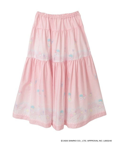 Little Twin Stars×PINK HOUSE A Starry Night Wish柄スカート