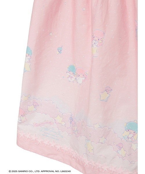 Little Twin Stars×PINK HOUSE A Starry Night Wish柄スカート