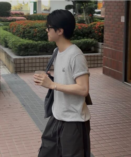 MUCENT(ムセント)の「エロナニット半袖Tシャツ 男女共用 (5カラー)(Tシャツ/カットソー・レディース・チャコールグレー/ライトブルー/ブラック/ネイビー/グレー・FREE)」の8枚目の写真
