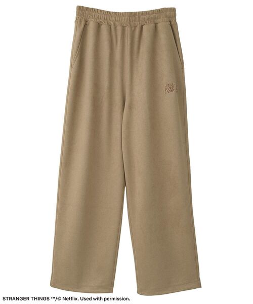 Green　Parks（グリーンパークス）の「■STRANGER THINGS×MINNETONKA フェイクスウェードパンツ（スウェットパンツ・レディース・ベージュ/グレー・FREE）」の12枚目の写真