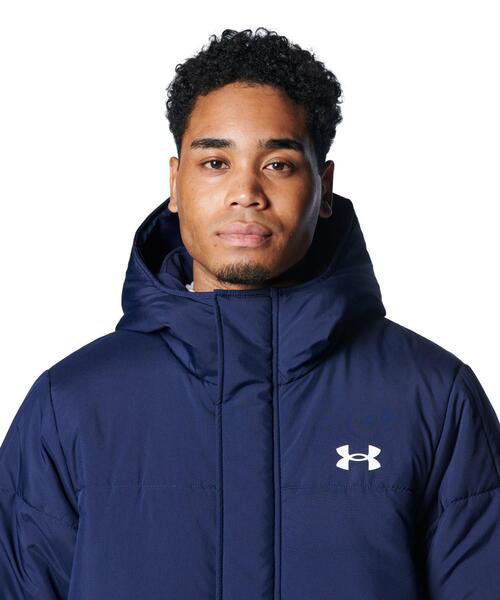 UNDER ARMOUR（アンダーアーマー）の「UAロゴ ロングコート（トレーニング/メンズ）（ダウンジャケット/コート・メンズ・ネイビー・2XL/XL/3XL/S/L/M）」の5枚目の写真