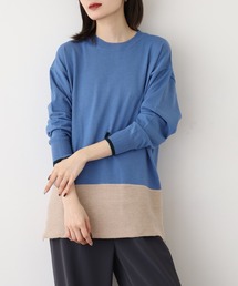 Anna Nicola（アンナニコラ）の「Anna Nicola 配色ニットチュニック（チュニック）」