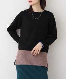 Anna Nicola（アンナニコラ）の「Anna Nicola 配色ニットチュニック（チュニック）」