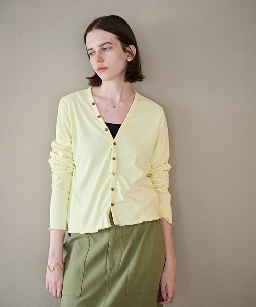 kha:ki（カーキ）の「「KHA:KI / カーキ」ユーティリティカーディガン（カーディガン/ボレロ・レディース・ライトイエロー/グレー/チャコールグレー/ホワイト・1）」の4枚目の写真