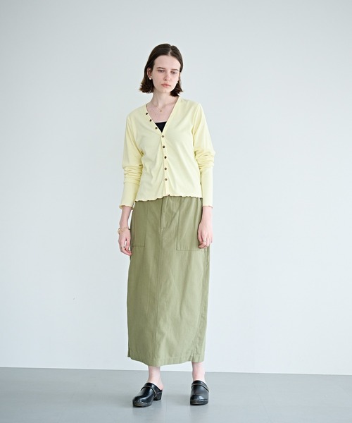kha:ki（カーキ）の「「KHA:KI / カーキ」ユーティリティカーディガン（カーディガン/ボレロ・レディース・ライトイエロー/グレー/チャコールグレー/ホワイト・1）」の7枚目の写真