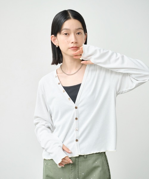 kha:ki（カーキ）の「「KHA:KI / カーキ」ユーティリティカーディガン（カーディガン/ボレロ・レディース・ライトイエロー/グレー/チャコールグレー/ホワイト・1）」の18枚目の写真