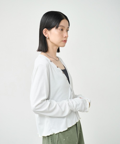 kha:ki（カーキ）の「「KHA:KI / カーキ」ユーティリティカーディガン（カーディガン/ボレロ・レディース・ライトイエロー/グレー/チャコールグレー/ホワイト・1）」の20枚目の写真