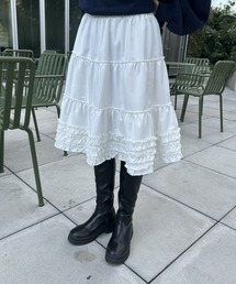 LAC-VERT（ラック・ヴェール）の「ボリュームフリルティアードスカート（スカート）」