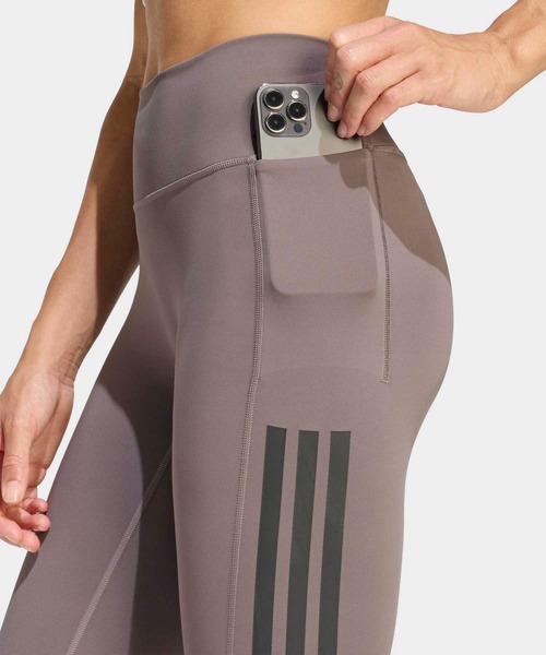 adidas（アディダス）の「Optime ワークアウト スリーストライプス 7/8丈 レギンス / アディダス adidas（レギンス/スパッツ・レディース・グレー/ブラック・X-SMALL/X-LARGE/SMALL/MEDIUM/LARGE/XX-LARGE）」の4枚目の写真