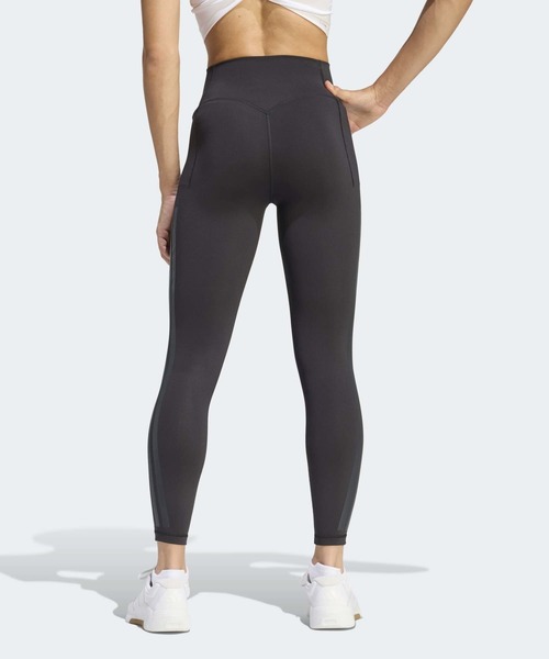 adidas（アディダス）の「Optime ワークアウト スリーストライプス 7/8丈 レギンス / アディダス adidas（レギンス/スパッツ・レディース・グレー/ブラック・X-SMALL/X-LARGE/SMALL/MEDIUM/LARGE/XX-LARGE）」の8枚目の写真