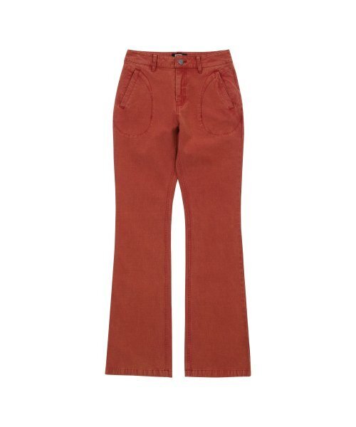 Washed Boots Cut Pants Red